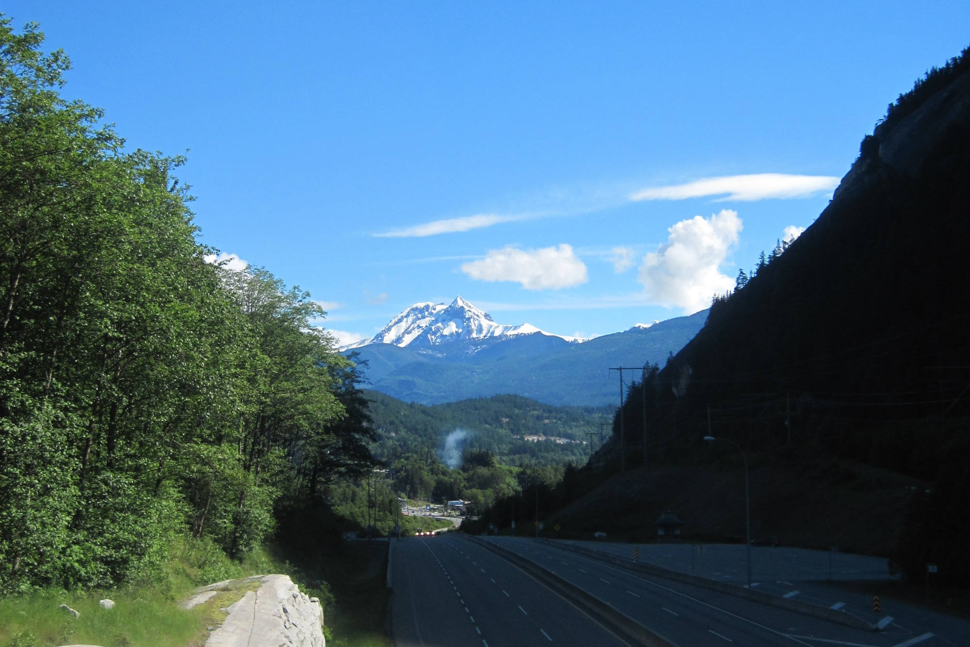 Der Sea-to-Sky Highway bei Squamish.